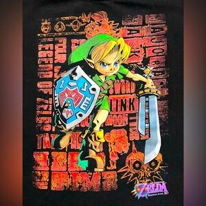 Nintendo The legend of Zelda Majora’s Mask 3D Black T-Shirt Size S Rare Gamer